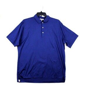Peter Millar Golf Polo Shirt Mens Extra Large Blue Pima Cotton